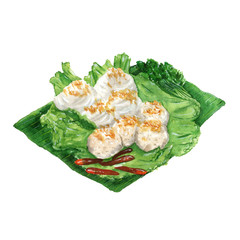  Steamed Rice Dumplings or Thai dessert