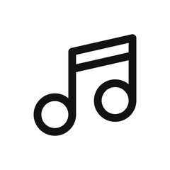 Music vector icon in modern style for web site and mobile app