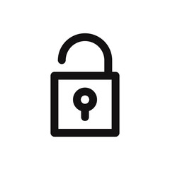 Lock vector icon in modern style for web site and mobile app