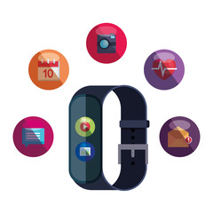 smartwatch with media player button and picture file set apps