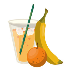 delicious tropical fruit icon cartoon