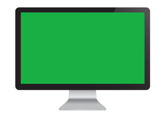 Isolated LED green screen Cinema Display computer monitor mockup