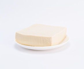 Chinese tofu on white background