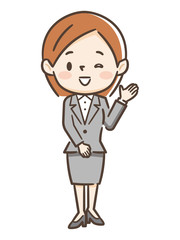 女性　スーツ　案内