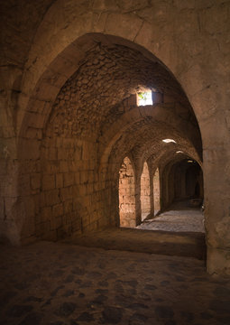 Inside the Crusader Fortress, Krak des Chevaliers, Homs, Syria