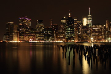 Fototapeta na wymiar New York City night view