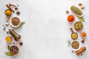 Zelfklevend Fotobehang Spices Assortment © mizina