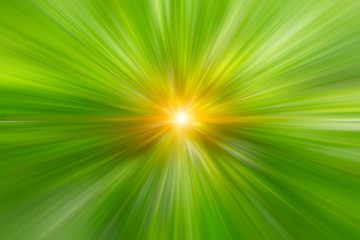 Obraz premium blur green color zoom fast speed moving abstract for background