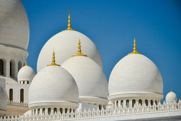 Fototapeta na wymiar Mosque in Abu Dhabi on a sunny day