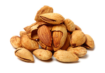 apricot kernel isolated on white background