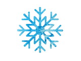 Blue Watercolor Snowflake for Designs