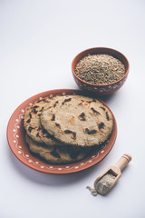 bajra / sorghum ki roti or pearl millet flat bread