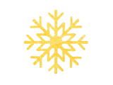 Yellow Watercolor Snowflake for Designs