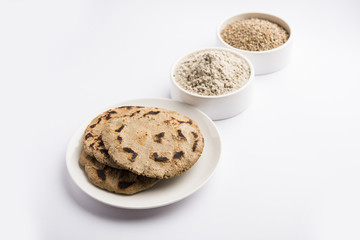 bajra / sorghum ki roti or pearl millet flat bread