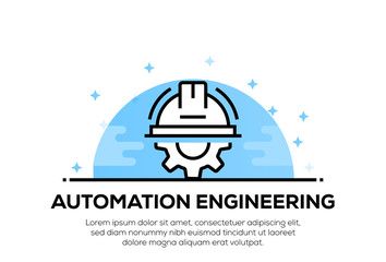 Fototapeta premium AUTOMATION ENGINEERING ICON CONCEPT