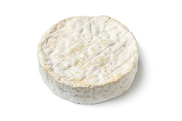 Single whole round french Brie cheese