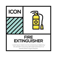 Naklejka premium FIRE EXTINGUISHER ICON CONCEPT