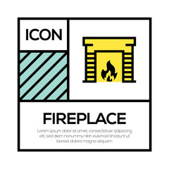 FIREPLACE ICON CONCEPT