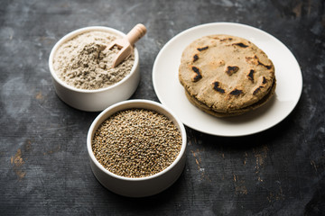 bajra / sorghum ki roti or pearl millet flat bread