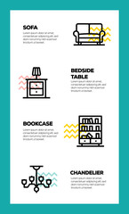 FURNITURE LINE ICON CONCEPT