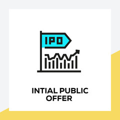 INTIAL PUBLIC OFFER LINE ICON SET