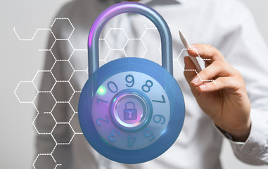 security data code digital in hand