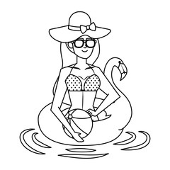 beautiful girl with flemish float and balloon toy