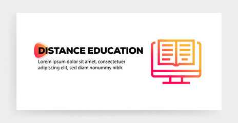 DISTANCE EDUCATION ICON CONCEPT