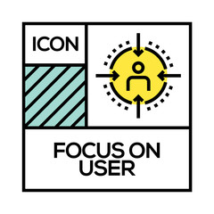 FOCUS ON USER ICON CONCEPT