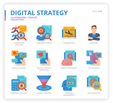 Digital Strategy Icon Set