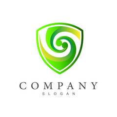 logo letter s with shield design illustration, security icon , 3d logo