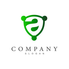 shield logo design template, letter a and shield icon