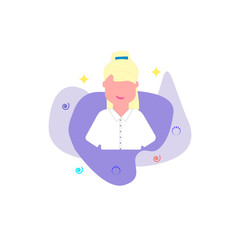 Default avatar profile icon. Colorful illustration eps10