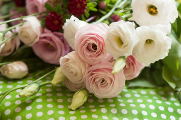 Bouquet of pink and white  flowers.