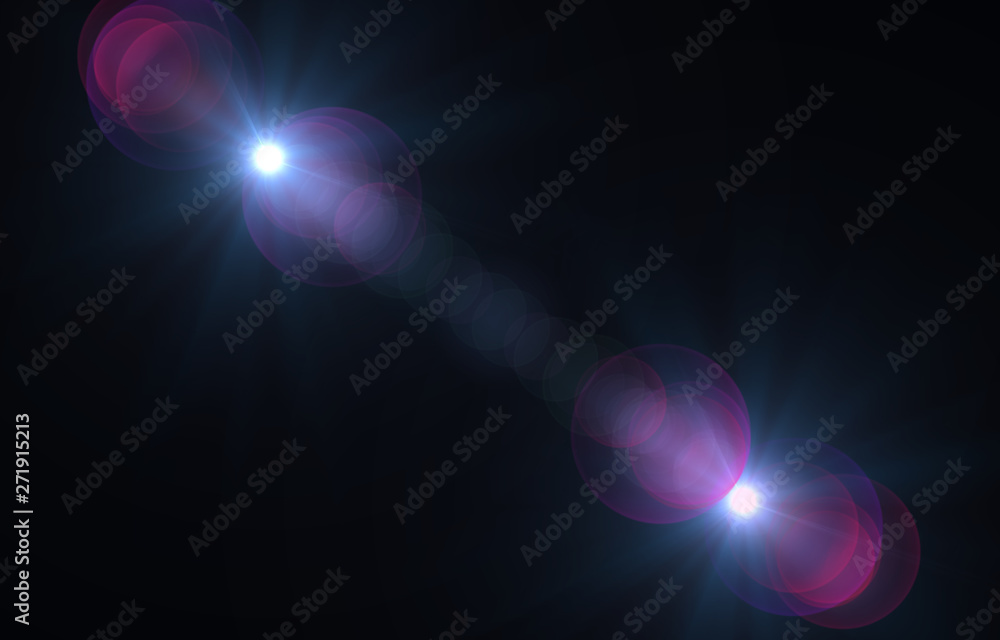 Poster lens flare overlay texture. laser beams.light flare on black background object design abstract for o
