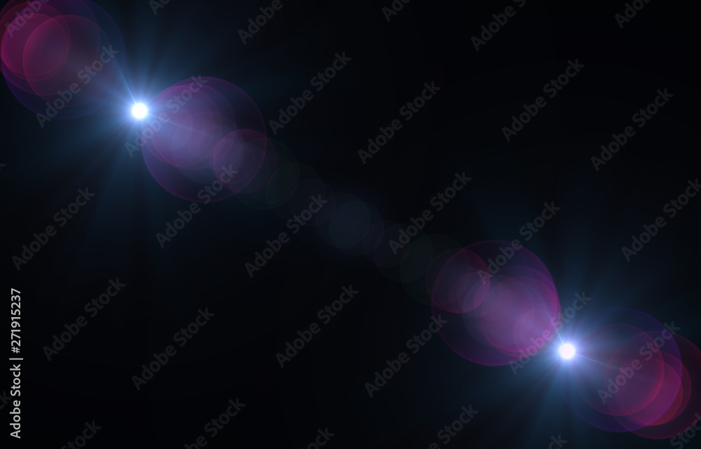 Poster lens flare overlay texture. laser beams.light flare on black background object design abstract for o