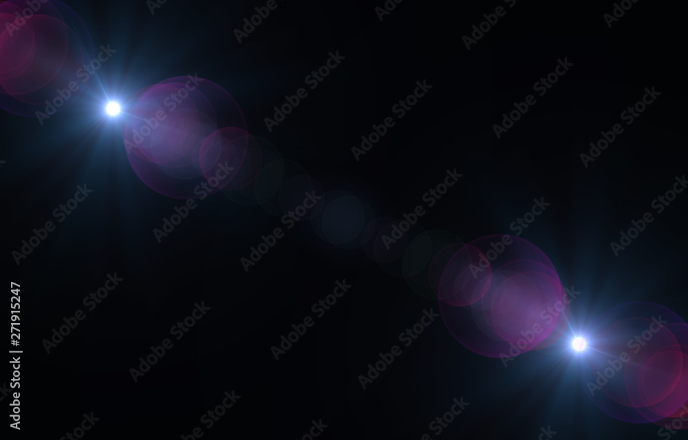 Poster lens flare overlay texture. laser beams.light flare on black background object design abstract for o
