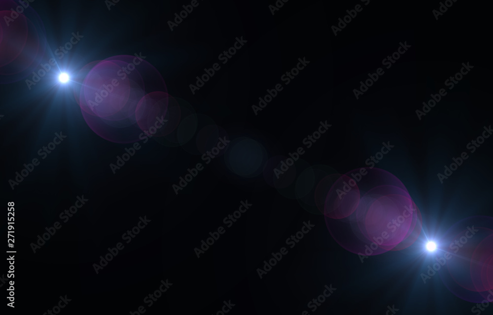 Poster lens flare overlay texture. laser beams.light flare on black background object design abstract for o
