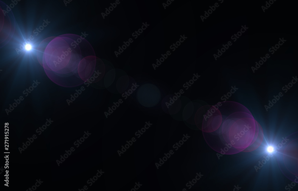 Poster lens flare overlay texture. laser beams.light flare on black background object design abstract for o