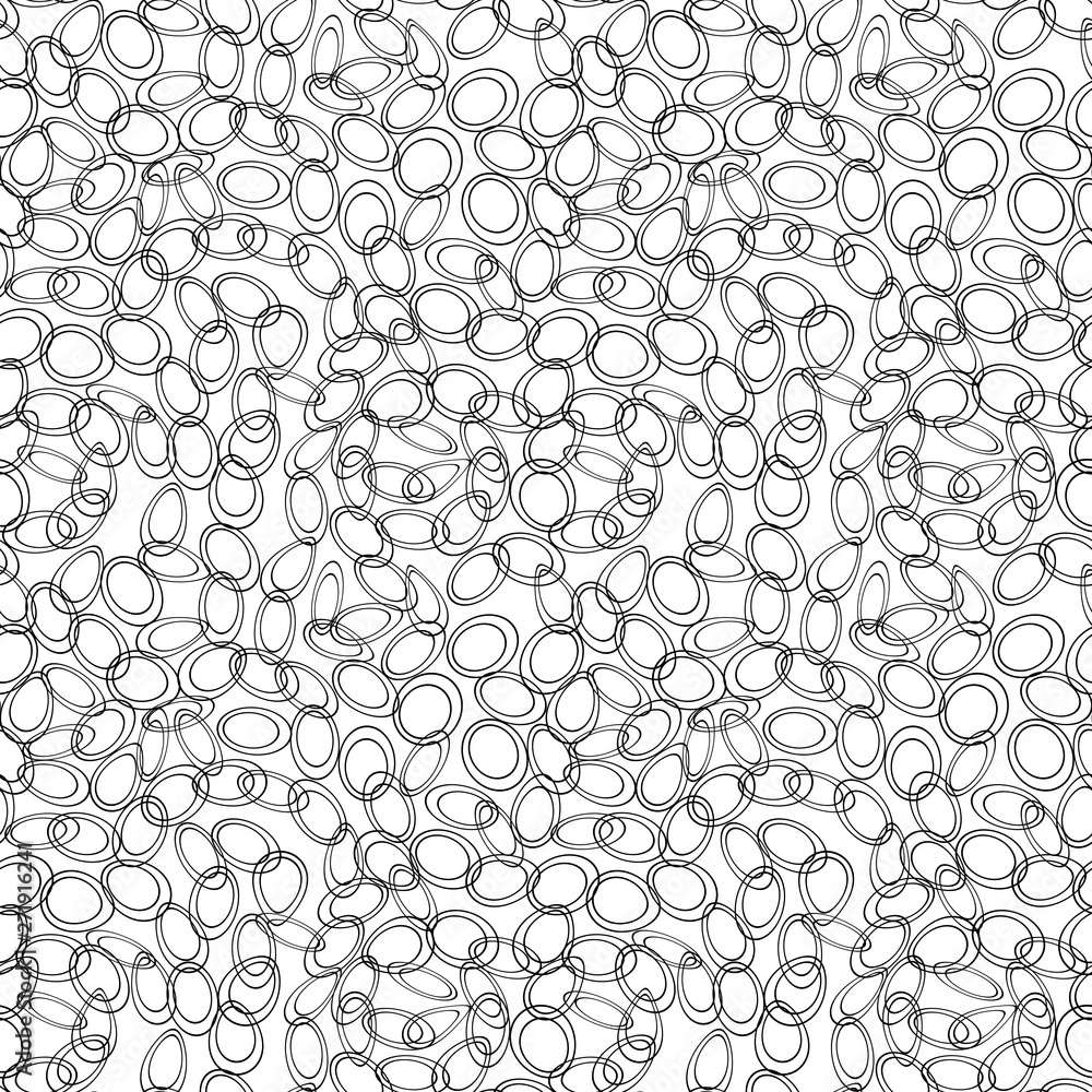 Poster Simple circle shapes background. Vector geometric abstract seamless pattern.