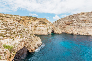 Fototapeta na wymiar Blue Grotto, Il-Qrendi, caverns on the south east coast of Malta