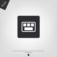 Keyboard icon. Vector illustration sign