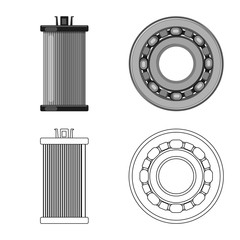 Isolated object of auto and part icon. Collection of auto and car stock vector illustration.