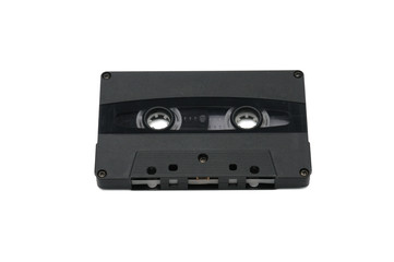 Compact audio tapes for magnetic recording on a white background.Compact cassettte