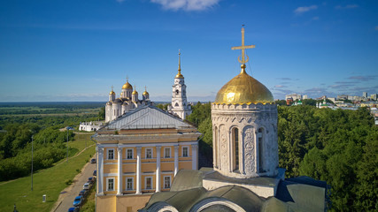 Dmitrievsky Cathedral, city of Vladimir, Golden Ring of Russia dron