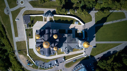 Holy Assumption Cathedral, Vladimir, Golden Ring of Russia dron airphoto
