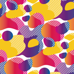 Fun summer colorful shapes seamless pattern