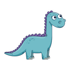 cute dinosaur comic character icon