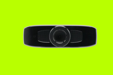 Web camera for broadcasting video and still images on the Internet on white backgroumd.Camera.Lens.