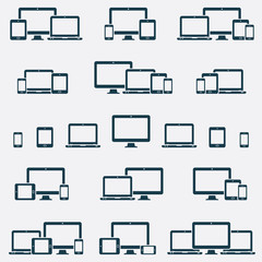 Device icons vector illustration of responsive design for presentation